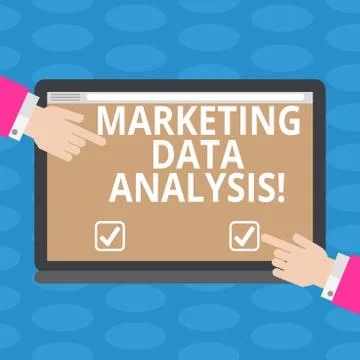 Word writing text Marketing Data Analysis. Business concept for Collecting data Illustrazione stock