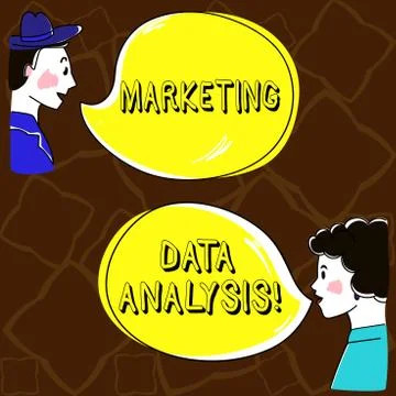 Word writing text Marketing Data Analysis. Business concept for Collecting data Stock Illustration