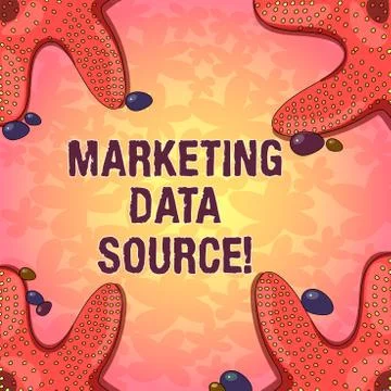 Word writing text Marketing Data Source. Business concept for connection set up Stock Illustration