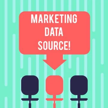 Word writing text Marketing Data Source. Business concept for connection set up Illustrazione stock