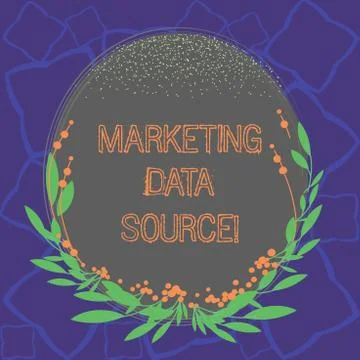 Word writing text Marketing Data Source. Business concept for connection set up Illustrazione stock