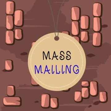 Word writing text Mass Mailing. Business concept for act of sending the same Stockillustratie