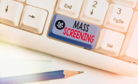 Word writing text Mass Screening. Business concept for health evaluation Stock Photos