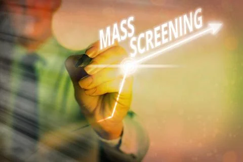 Word writing text Mass Screening. Business concept for health evaluation 库存照片