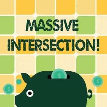 Word writing text Massive Intersection. Business concept for atgrade junction Stock Illustration