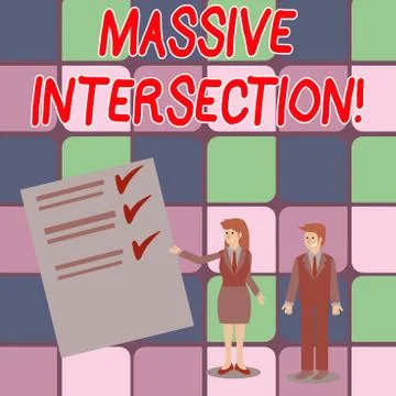 Word writing text Massive Intersection. Business concept for atgrade junction イラスト素材