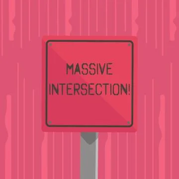 Word writing text Massive Intersection. Business concept for atgrade junction Stock Illustration
