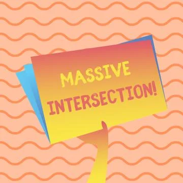 Word writing text Massive Intersection. Business concept for atgrade junction イラスト素材