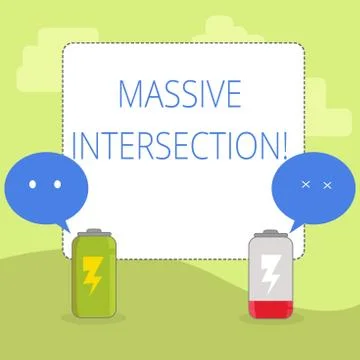 Word writing text Massive Intersection. Business concept for atgrade junction Ilustração Stock