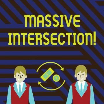 Word writing text Massive Intersection. Business concept for atgrade junction Illustrazione stock