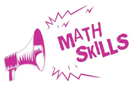 Word writing text Math Skills. Business concept for starting to learn how to Stock Illustration