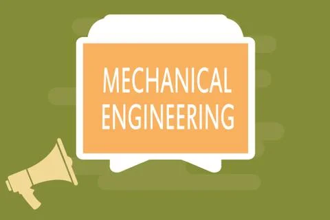 Word writing text Mechanical Engineering. Business concept for deals with Des Stock Illustration