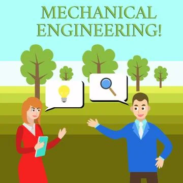 Word writing text Mechanical Engineering. Business concept for deals with Design Stock Illustration