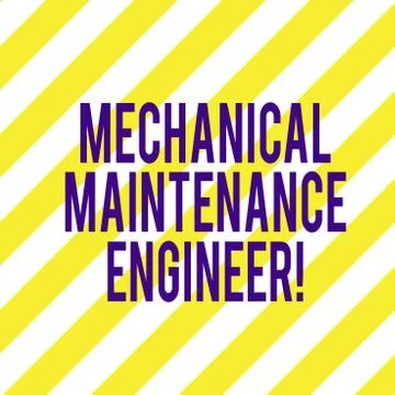 Word writing text Mechanical Maintenance Engineer. Business concept for Stock Illustration