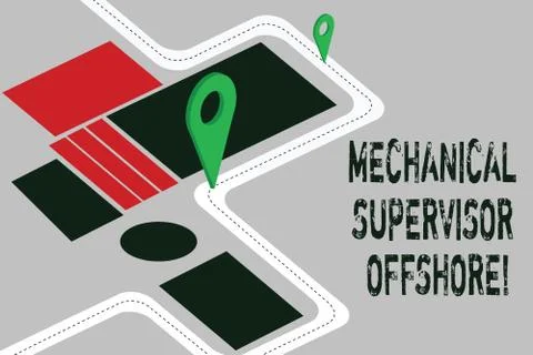 Word writing text Mechanical Supervisor Offshore. Business concept for oversee Illustrazione stock
