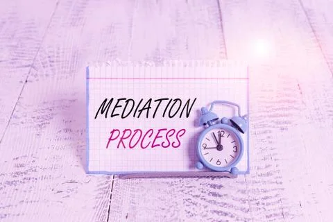 Word writing text Mediation Process. Business concept for informal and flexible Stock Photos
