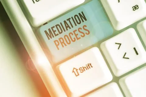 Word writing text Mediation Process. Business concept for informal and flexible Stock Photos