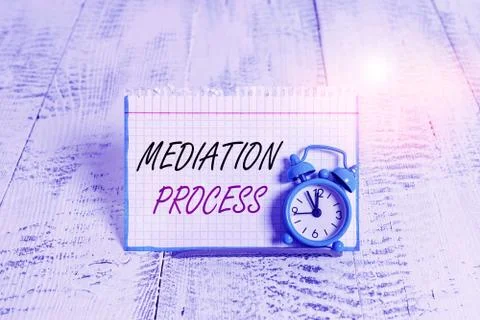Word writing text Mediation Process. Business concept for informal and flexible Stock Photos