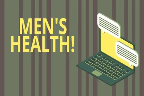 Word writing text Men S Health. Business concept for state of complete physical Stock Illustration