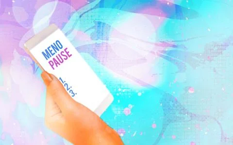 Word writing text Meno Pause. Business concept for the process through which a Stock Photos