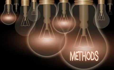 Word writing text Methods. Business concept for the particular form of procedure Ilustración de archivo