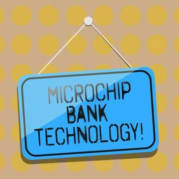 Word writing text Microchip Bank Technology. Business concept for Binary Stockillustratie