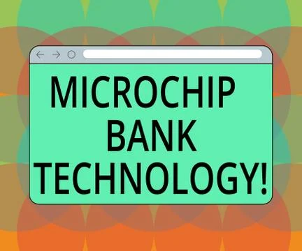 Word writing text Microchip Bank Technology. Business concept for Binary Stockillustratie
