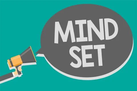 Word writing text Mind Set. Business concept for A standard thought of a pers Stock Illustration