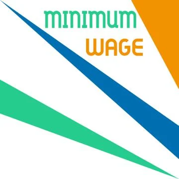 Word writing text Minimum Wage. Business concept for the lowest wage permitted Stock-Illustration