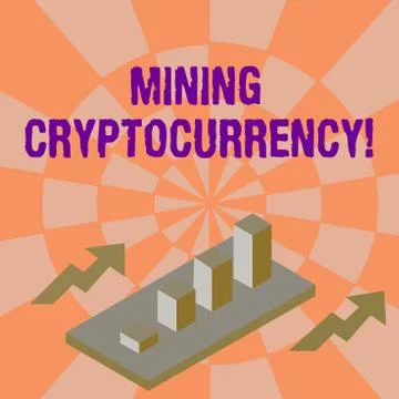 Word writing text Mining Cryptocurrency. Business concept for handling of Illustration