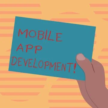Word writing text Mobile App Development. Business concept for procedures Stock Illustration