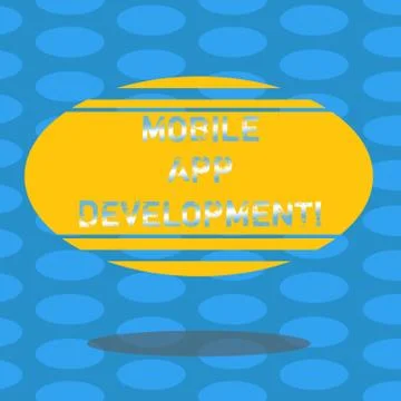 Word writing text Mobile App Development. Business concept for procedures Stock Illustration