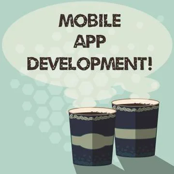 Word writing text Mobile App Development. Business concept for procedures Stock Illustration