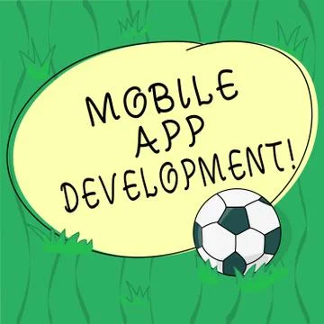 Word writing text Mobile App Development. Business concept for procedures Stock Illustration