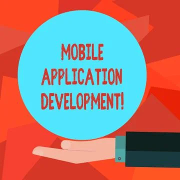 Word writing text Mobile Application Development. Business concept for Writing 스톡 일러스트