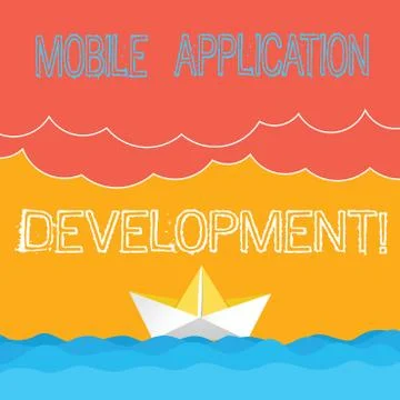 Word writing text Mobile Application Development. Business concept for Writing 스톡 일러스트