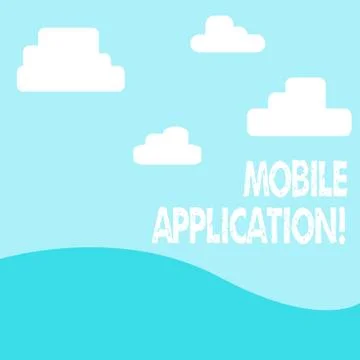 Word writing text Mobile Application. Business concept for application software 스톡 일러스트