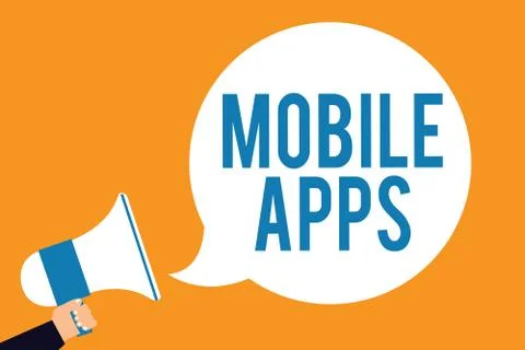 Word writing text Mobile Apps. Business concept for small programs are made to Stock Illustration