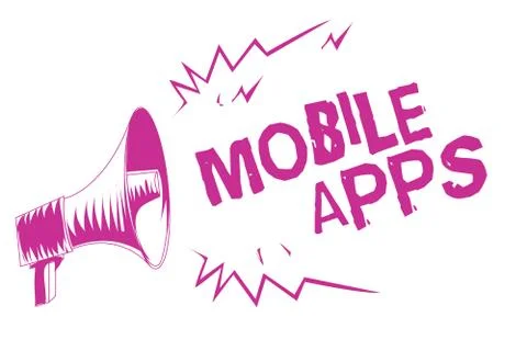 Word writing text Mobile Apps. Business concept for small programs are made to Stock Illustration