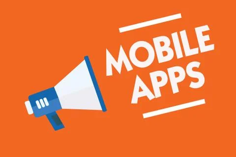 Word writing text Mobile Apps. Business concept for small programs are made to Stock Illustration