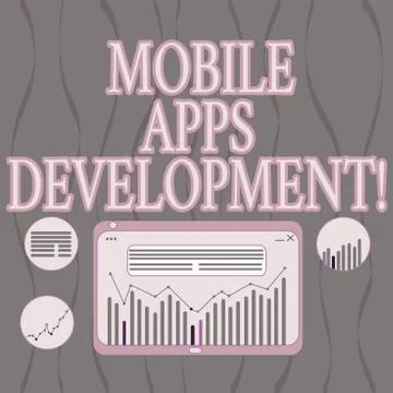 Word writing text Mobile Apps Development. Business concept for Process of 스톡 일러스트