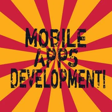 Word writing text Mobile Apps Development. Business concept for Process of 스톡 일러스트