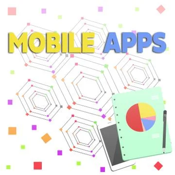 Word writing text Mobile Apps. Business concept for small programs are made to Stock Illustration