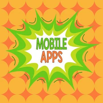 Word writing text Mobile Apps. Business concept for application software Stock Illustration