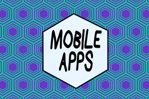 Word writing text Mobile Apps. Business concept for application software Stock Illustration