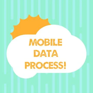 Word writing text Mobile Data Process. Business concept for combination of 스톡 일러스트