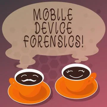 Word writing text Mobile Device Forensics. Business concept for Electronic data 스톡 일러스트