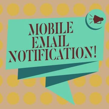 Word writing text Mobile Email Notification. Business concept for email message Stock Illustration