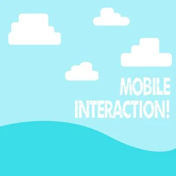 Word writing text Mobile Interaction. Business concept for the interaction Illustrazione stock