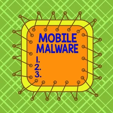 Word writing text Mobile Malware. Business concept for malicious software Stock Illustration